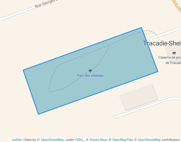 walking in Parc des vétérans map in Tracadie-Sheila