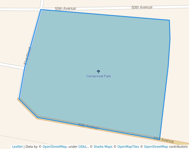 walking in Centennial Park map in Girouxville