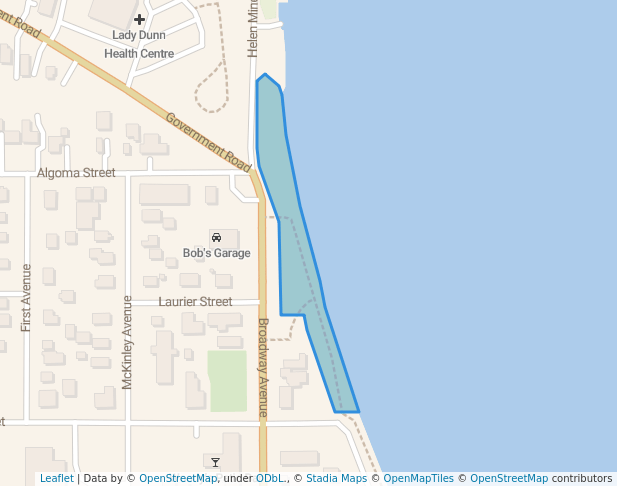 walking in Lion's Beachfront Heritage Walk map in Wawa