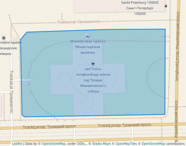 сад Троице-Измайловского собора