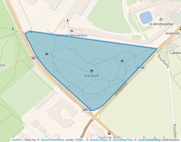 walking in Mariapark map in Scherpenheuvel-Zichem