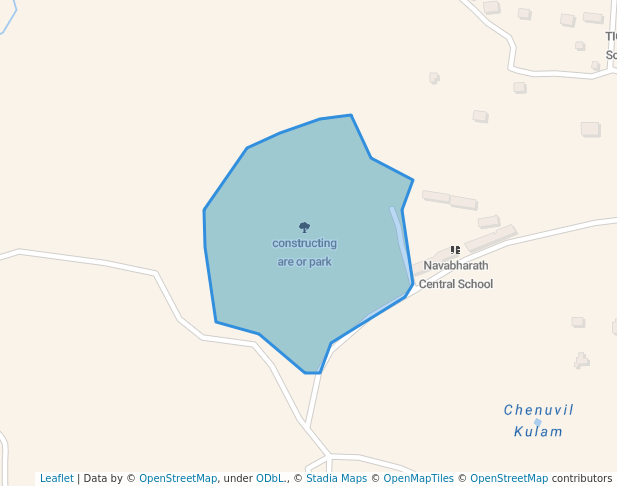 walking in constructing are or park map in Peruvallur