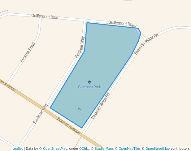 walking in Clermont Park map in Edmondson Park