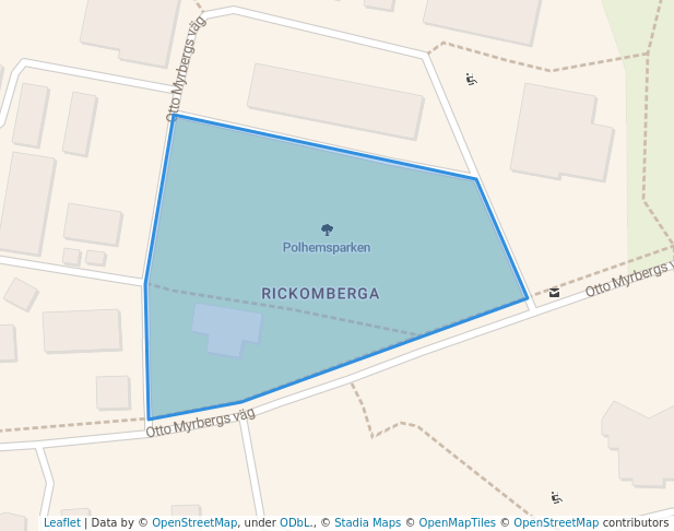 walking in Polhemsparken map in Uppsala