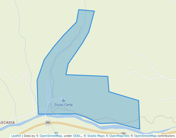 walking in Cascadia State Park map in Cascadia