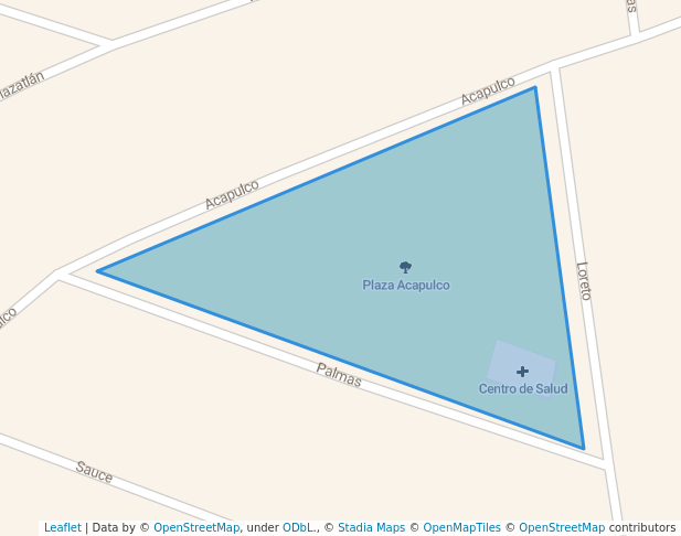 walking in Plaza Acapulco map in Santa Catarina