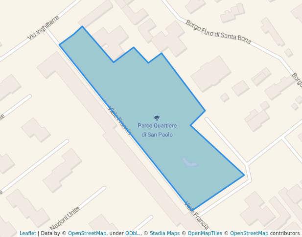 walking in Parco Quartiere di San Paolo map in Treviso