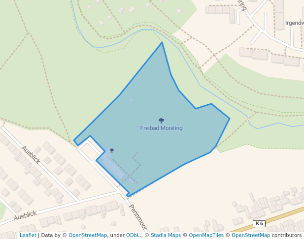 walking in Freibad Moisling map in Lübeck