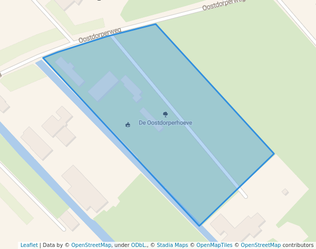 walking in De Oostdorperhoeve map in Wassenaar