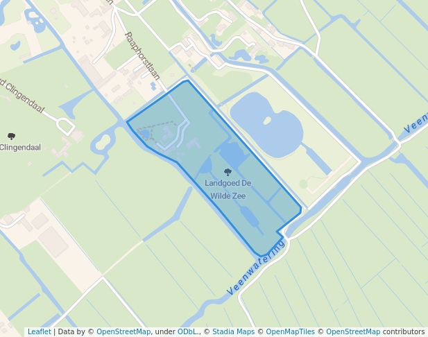 walking in Landgoed de Wilde Zee map in Wassenaar