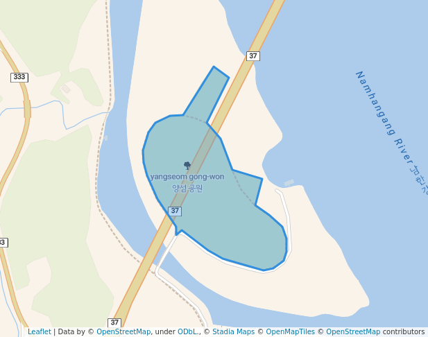 walking in 양섬 공원 map in Yeoju-gun