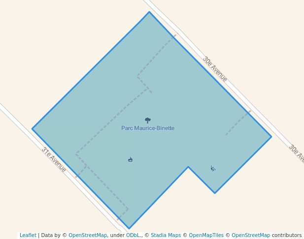 walking in Parc Maurice-Binette map in Sainte-Marthe-sur-le-Lac