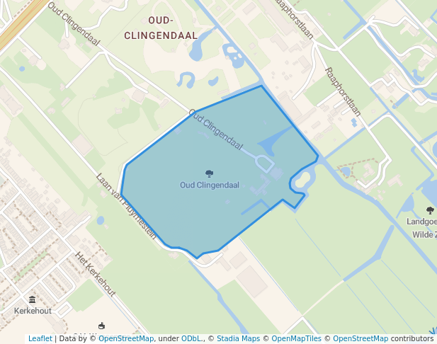 walking in Oud Clingendaal map in Wassenaar