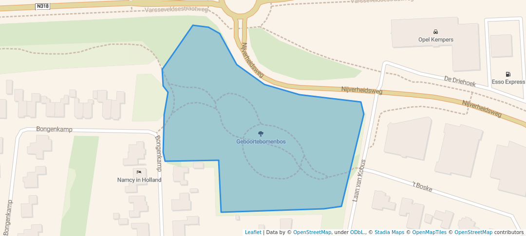 walking in Geboortebomenbos map in Aalten