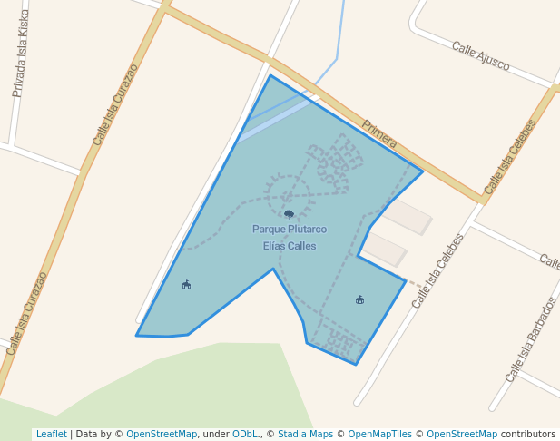 walking in Parque Plutarco Elías Calles map in Ciudad Juárez