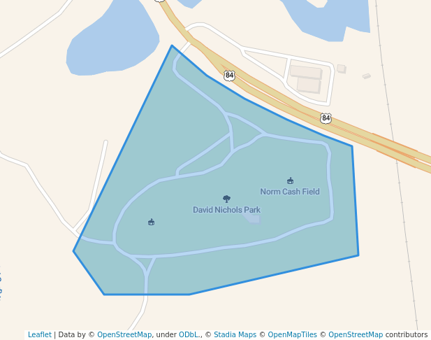walking in David Nichols Park map in Post