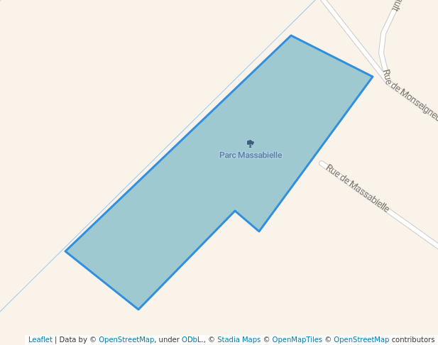 walking in Parc Massabielle map in Nicolet