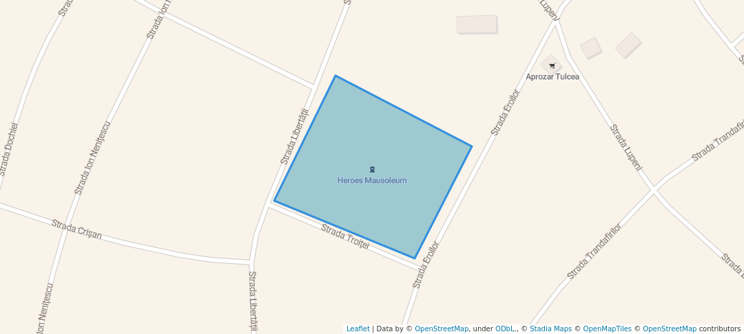 walking in Heroes Mausoleum map in Tulcea