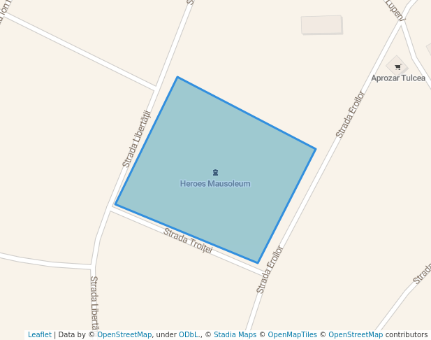 walking in Heroes Mausoleum map in Tulcea