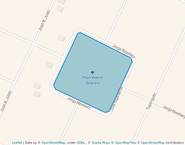 walking in Plaza Manuel Belgrano map in Villa Carlos Paz