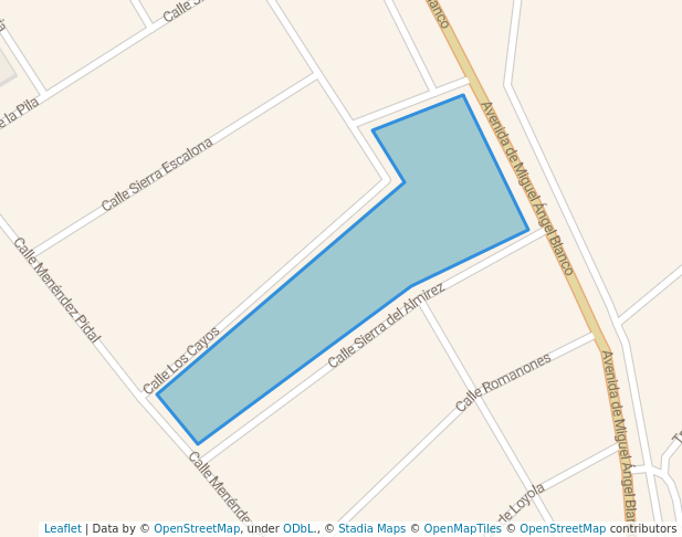 walking in Parque de la Concordia map in San Javier