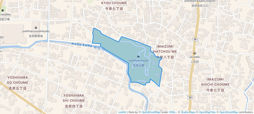 walking in 吉原公園 map in Fuji