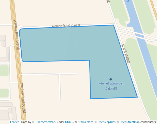 walking in 文化公园 map in Zhengzhou