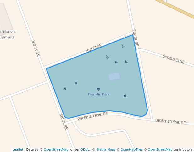 walking in Franklin Park map in Massillon