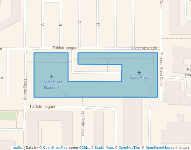 walking in Aabos Plads map in Aalborg