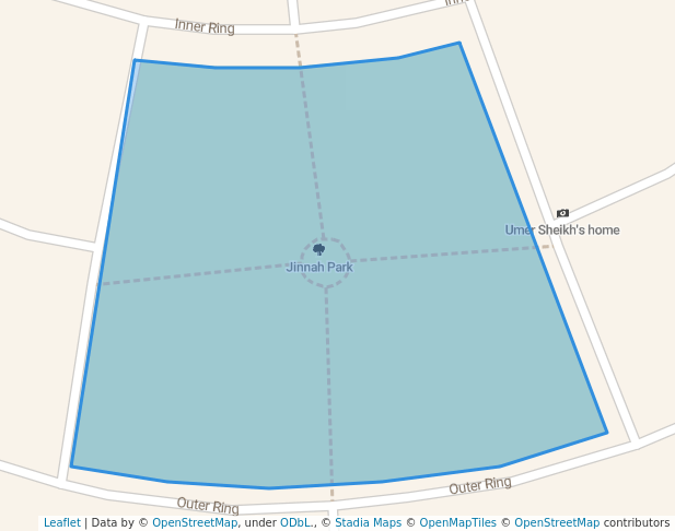 walking in Jinnah Park map in Faisalabad
