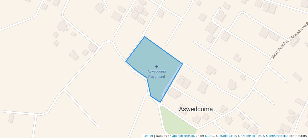 walking in Aswedduma Playground map in Kurunegala