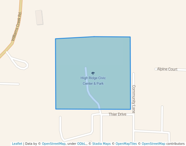 walking in High Ridge Civic Center & Park map in High Ridge