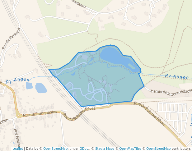 walking in Domaine provincial du Bois des Rêves map in Ottignies-Louvain-la-Neuve