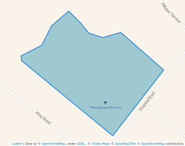 walking in Mangapapa Reserve map in Gisborne