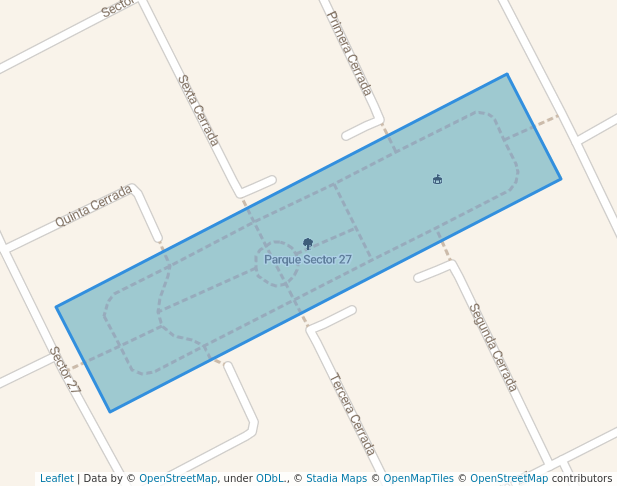 walking in Parque Sector 27 map in Ciudad de México