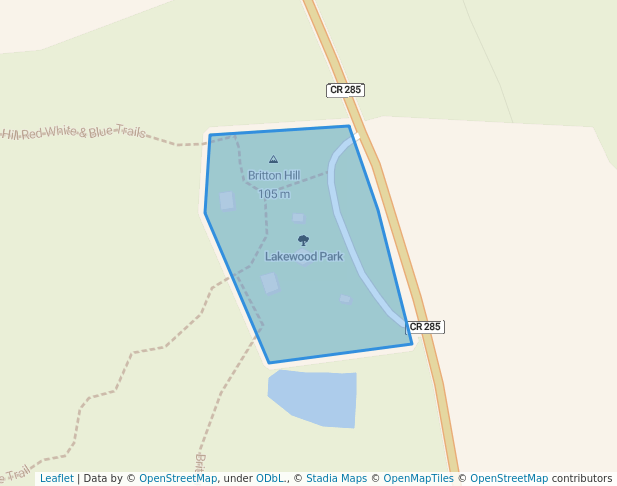 walking in Lakewood Park map in DeFuniak Springs