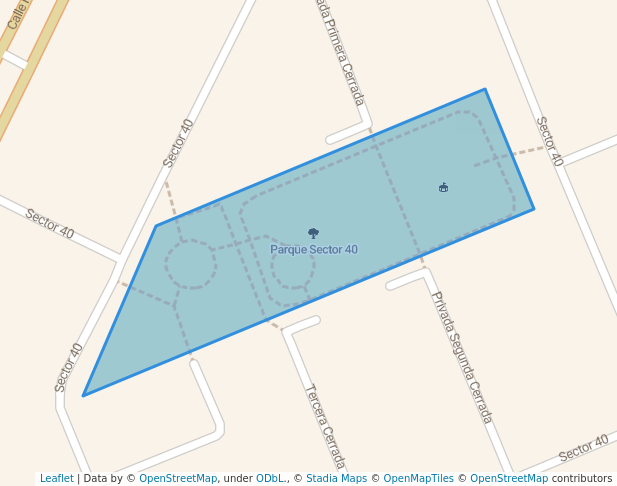 walking in Parque Sector 40 map in Ciudad de México
