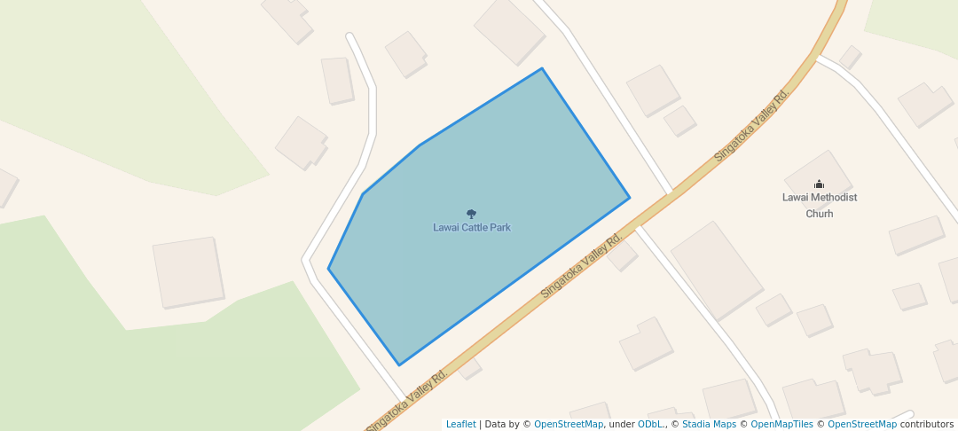 walking in Lawai Cattle Park map in Lawai