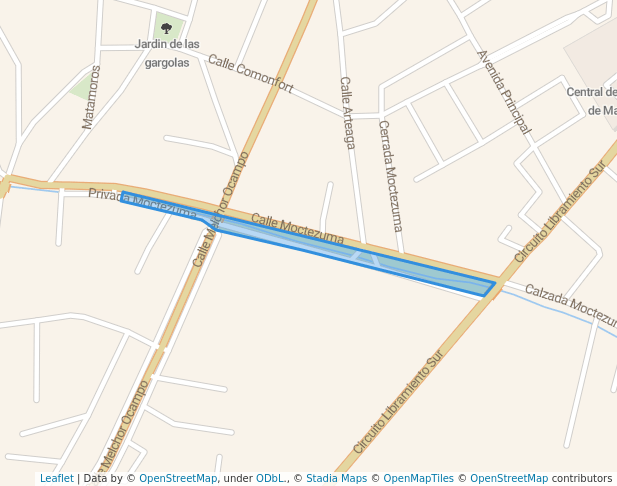 walking in Arroyo Cuahutemoc map in Maravatio