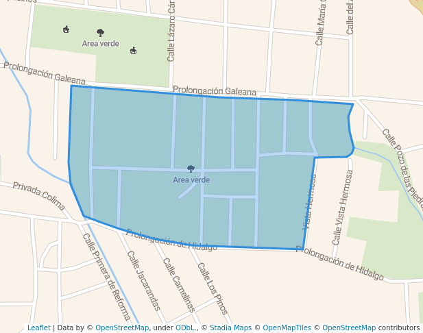 walking in Area verde map in Maravatio