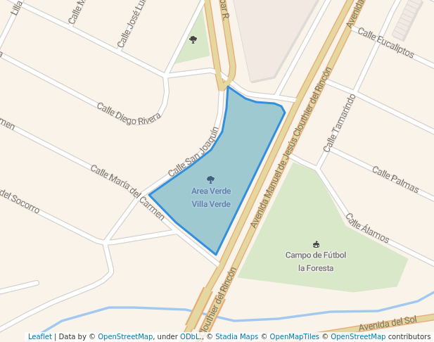 walking in Area Verde Villa Verde map in Mazatlán