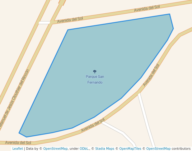 walking in Parque San Fernando map in Mazatlán