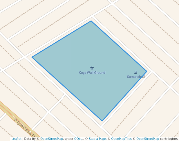 walking in Koya Wali Ground map in Faisalabad