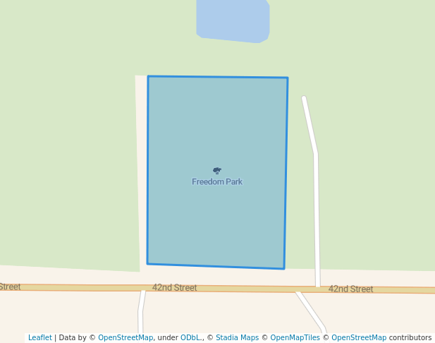 walking in Freedom Park map in Evans