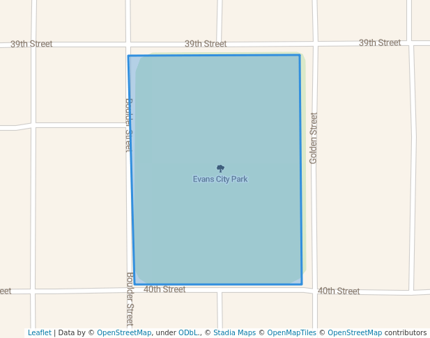 Evans City Park in Evans | Map and Routes