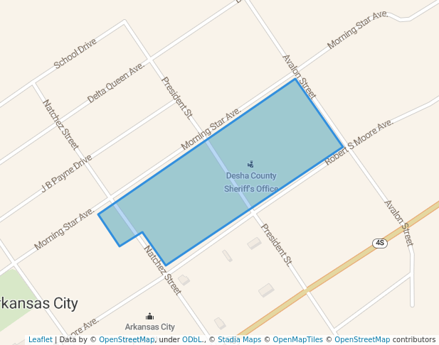walking in Desha County Arkansas Historic Preservation Program map in McGehee