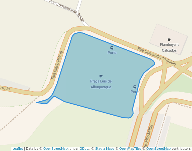 walking in Praça Luís de Albuquerque map in Cuiabá