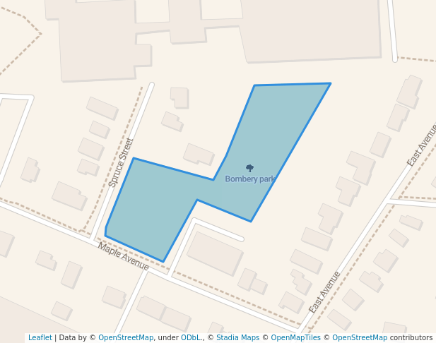 walking in Bombery park map in Lincoln