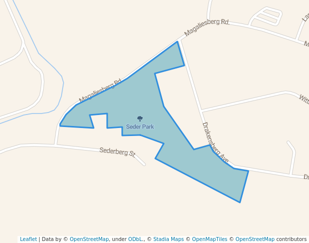 walking in Seder Park map in Brits