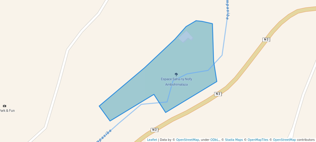 walking in Espace Saha ny Nofy Ambohimalaza map in Ambohilamena